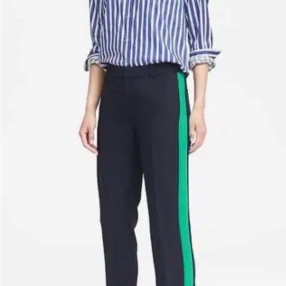 BANANA REPUBLIC Avery Straight Fit Side Stripe Ankle Pants SIZE: 8L